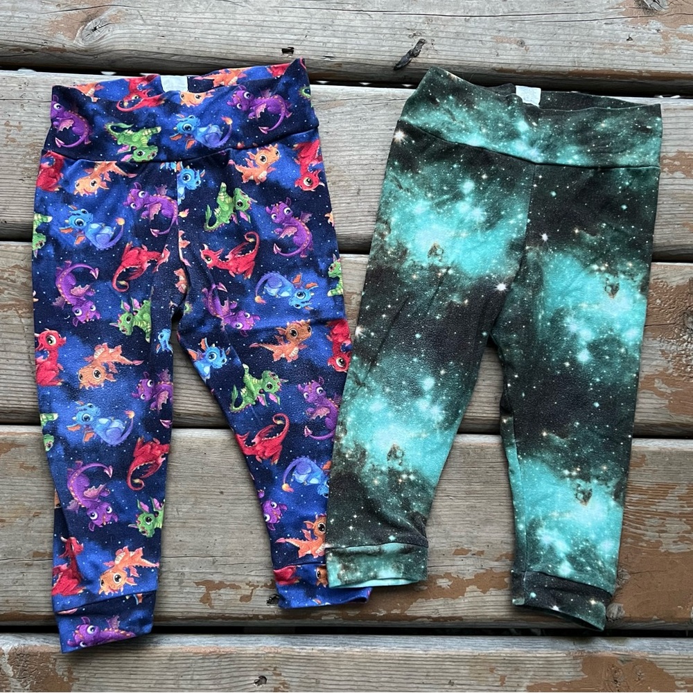 Bumblito Stretchy Toddler Leggings - Lot of 2 - Size 6-24 Months